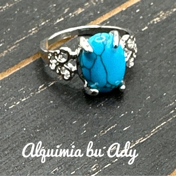 Alquimia by Ady Turquoise and Silver Ring - Picture 1 of 3